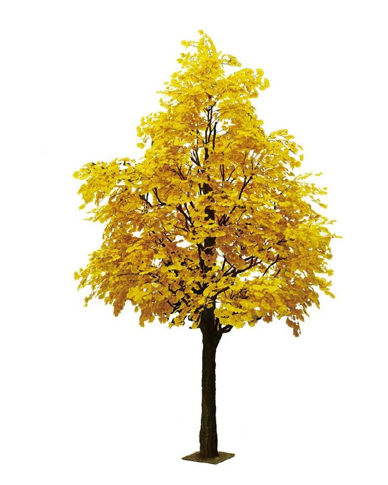 Artificial ginkgo tree with golden autumn leaves