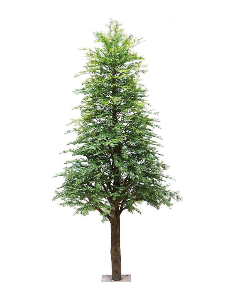 Tall artificial pine tree